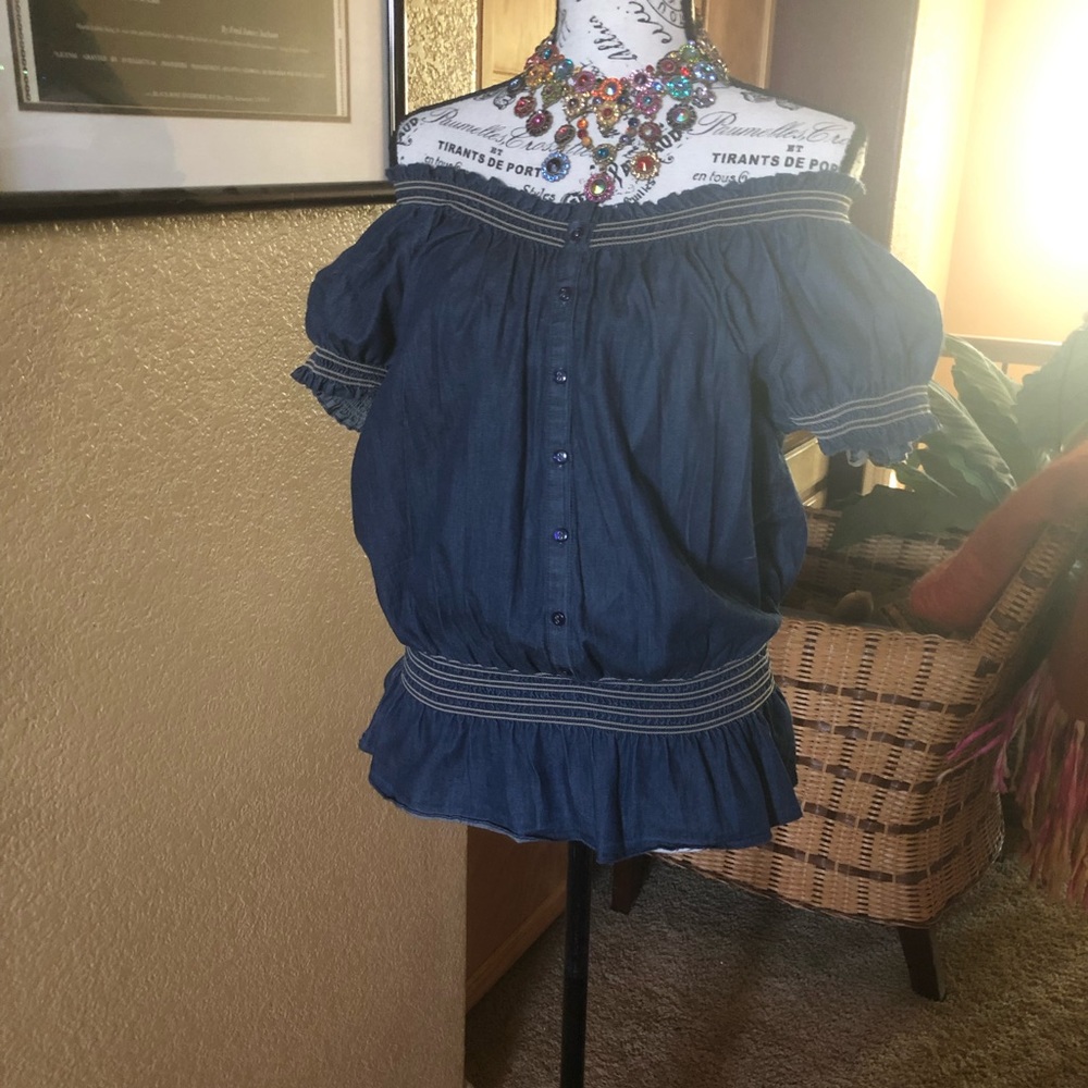 Preloved Bandolinoblu jean top size M